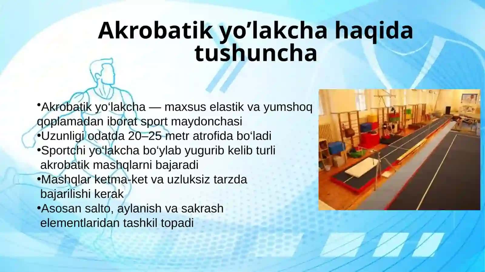 Akrobatik yo‘lakchada sakrash 2