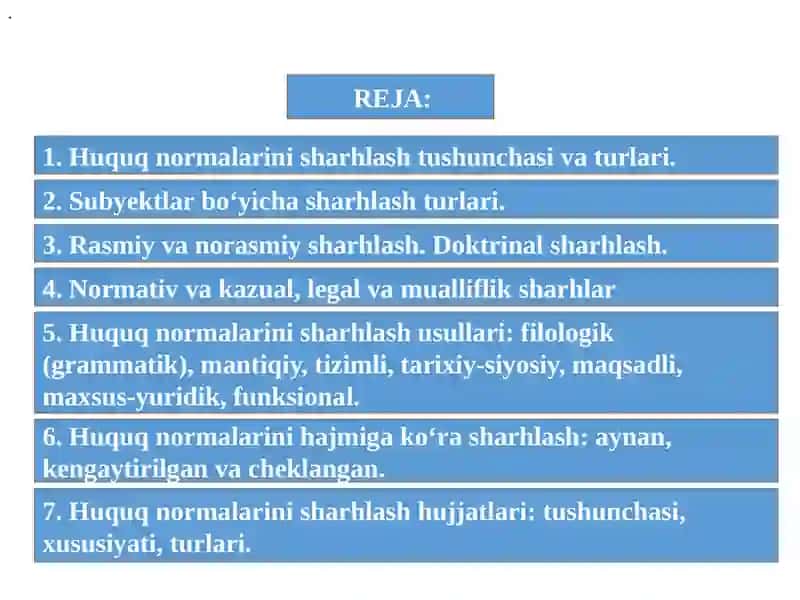 Huquq normalarini sharhlash 2