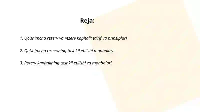 Qoʻshimcha rezerv va rezerv kapitali 2