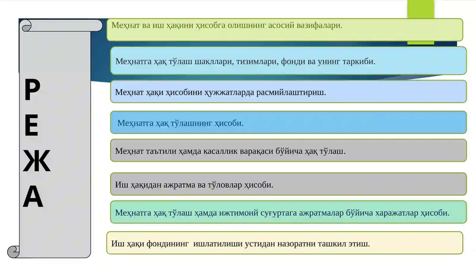 Меҳнат ва иш ҳақини ҳисобга олиш 2