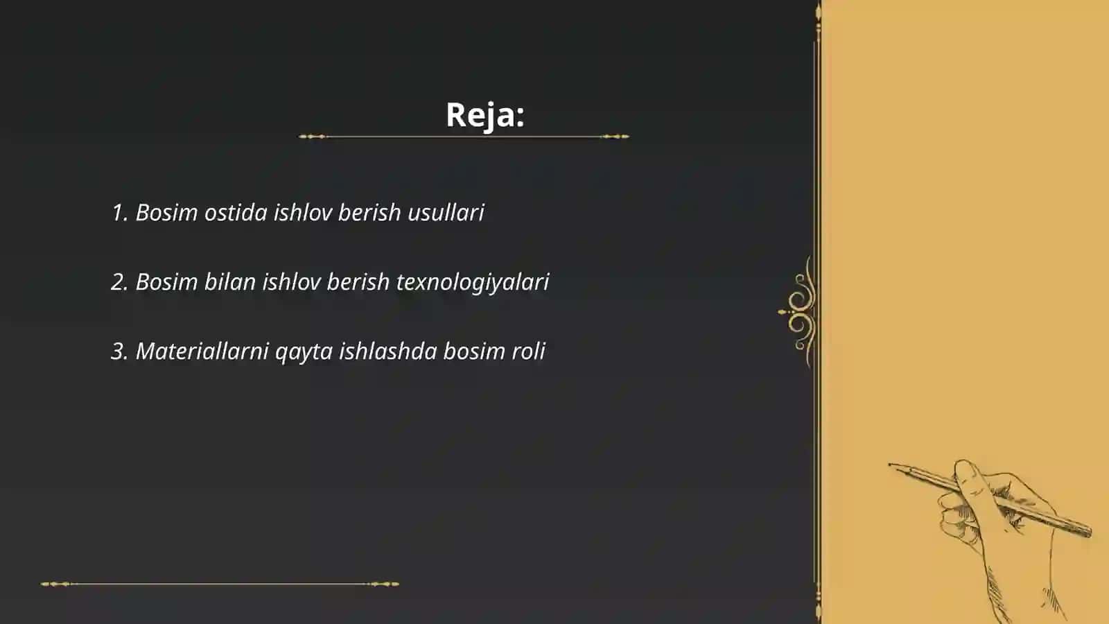 Bosim bilan ishlov berish turlari 2