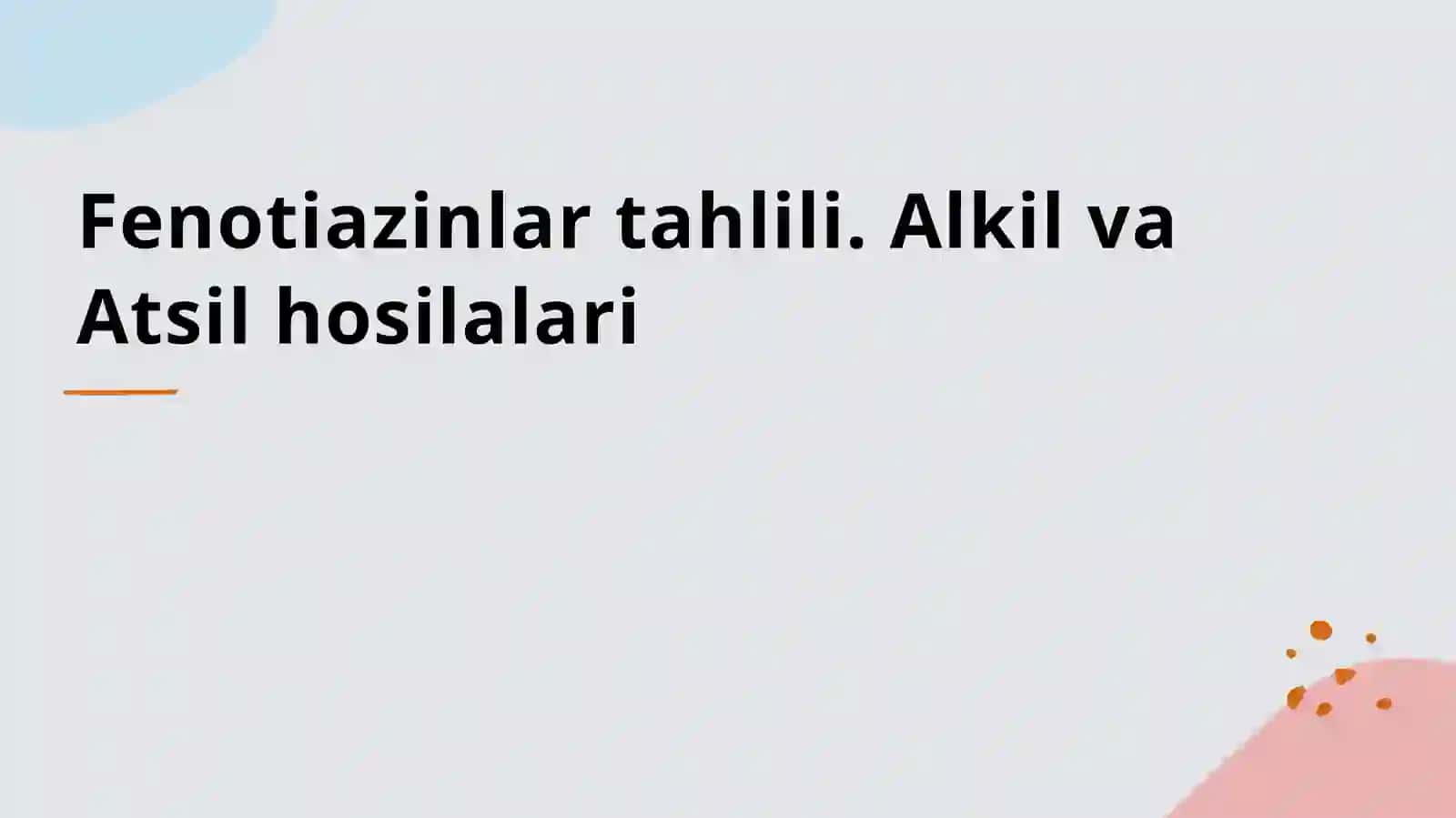 Farmatsevtik Kimyo Fanidan Mustaqil Talim Uchun Tayyorlagan Prezintatsiyasi 2