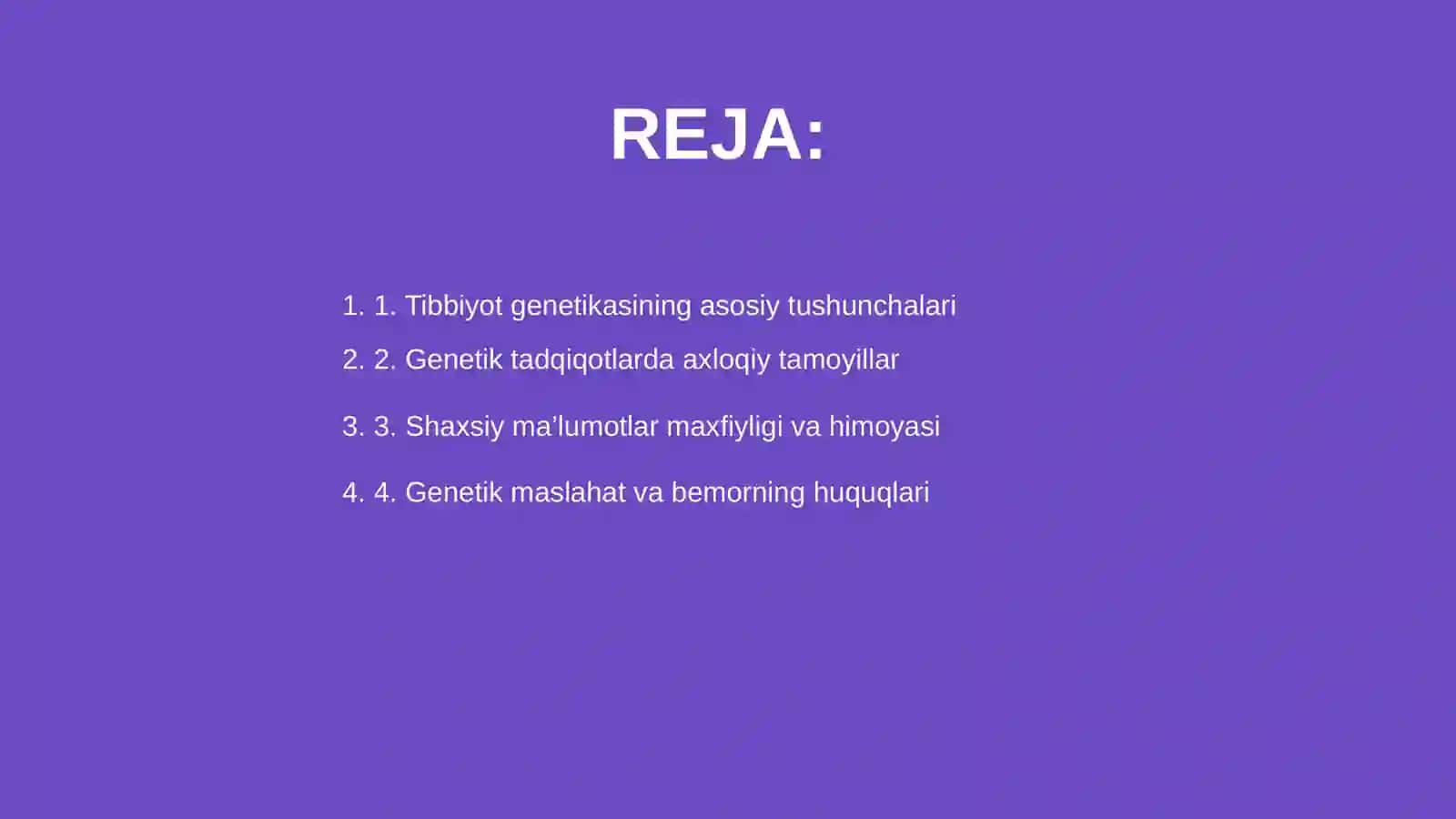 Tibbiyot genetikasida etika va deontologiya 2