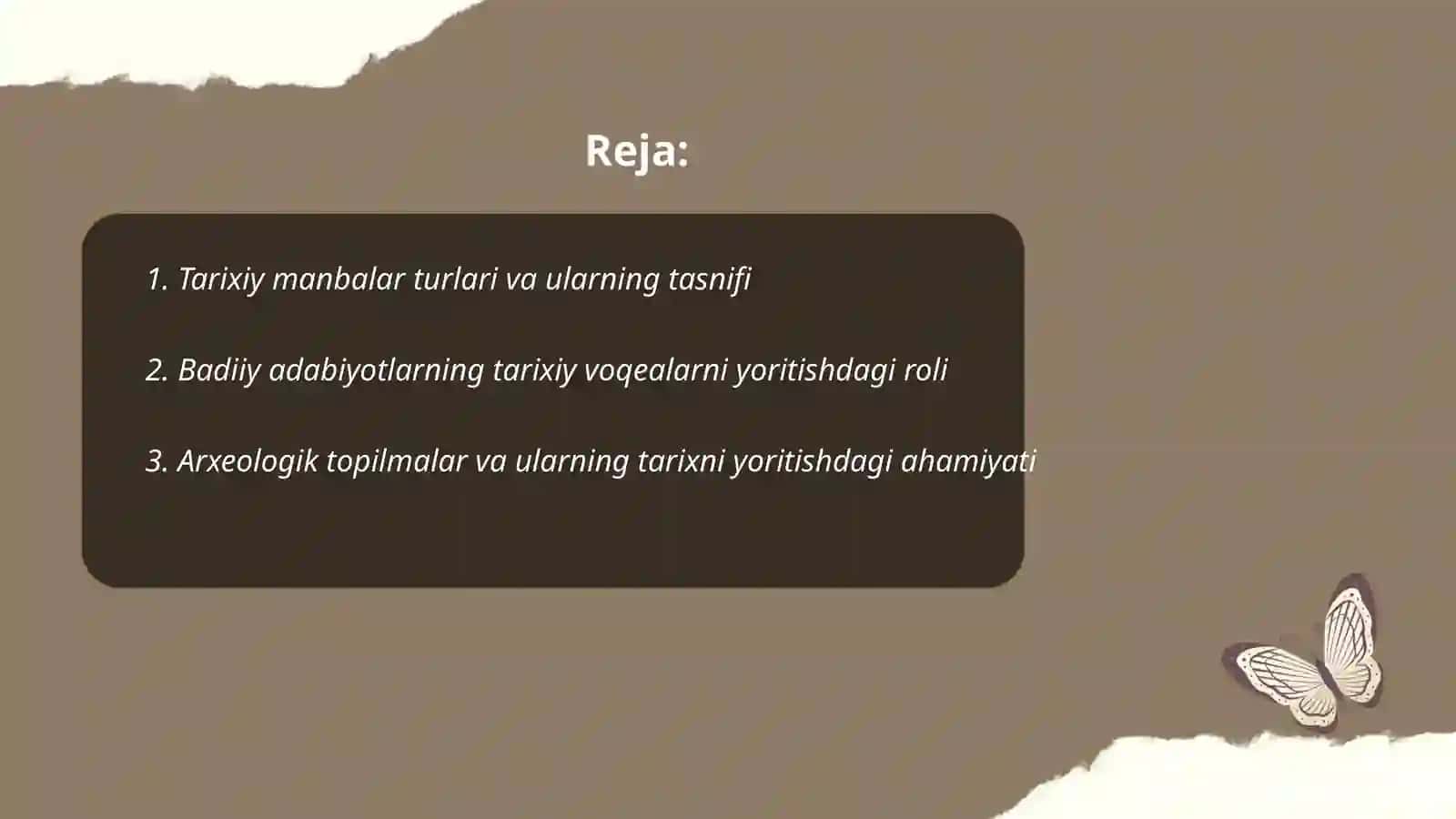 Tarix darslarida tarixiy manbalardan,badiy va boshqa adabiyotlardan foydalanish 2