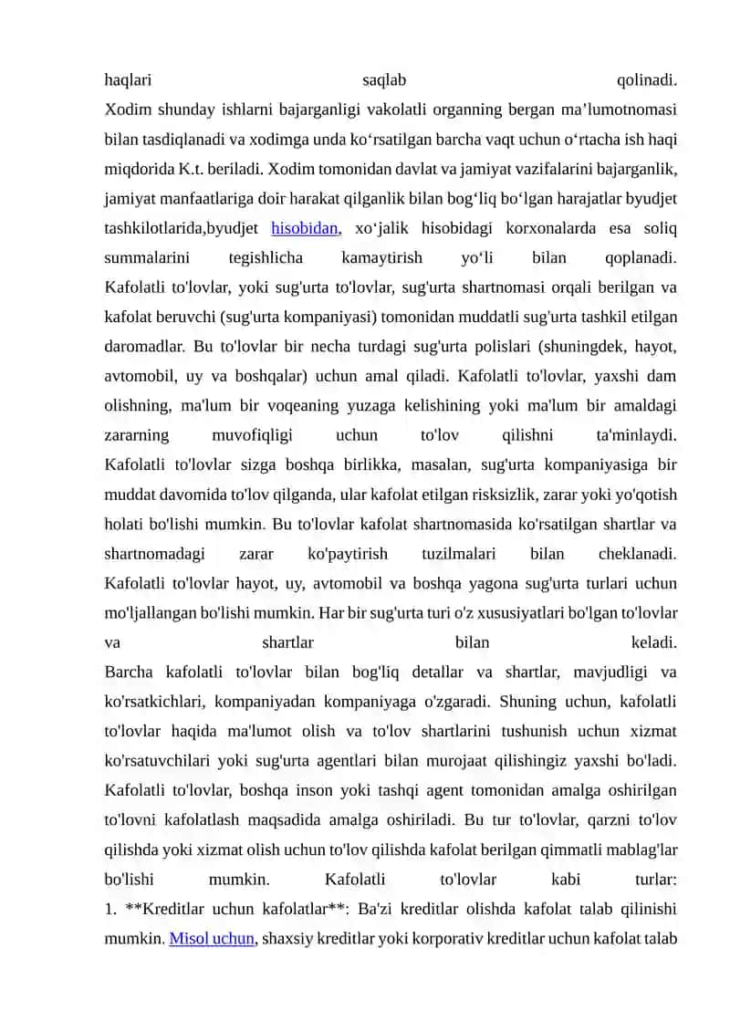 KAFOLATLI TO‘LOVLAR TUSHUNCHASI VA TURLARI 2