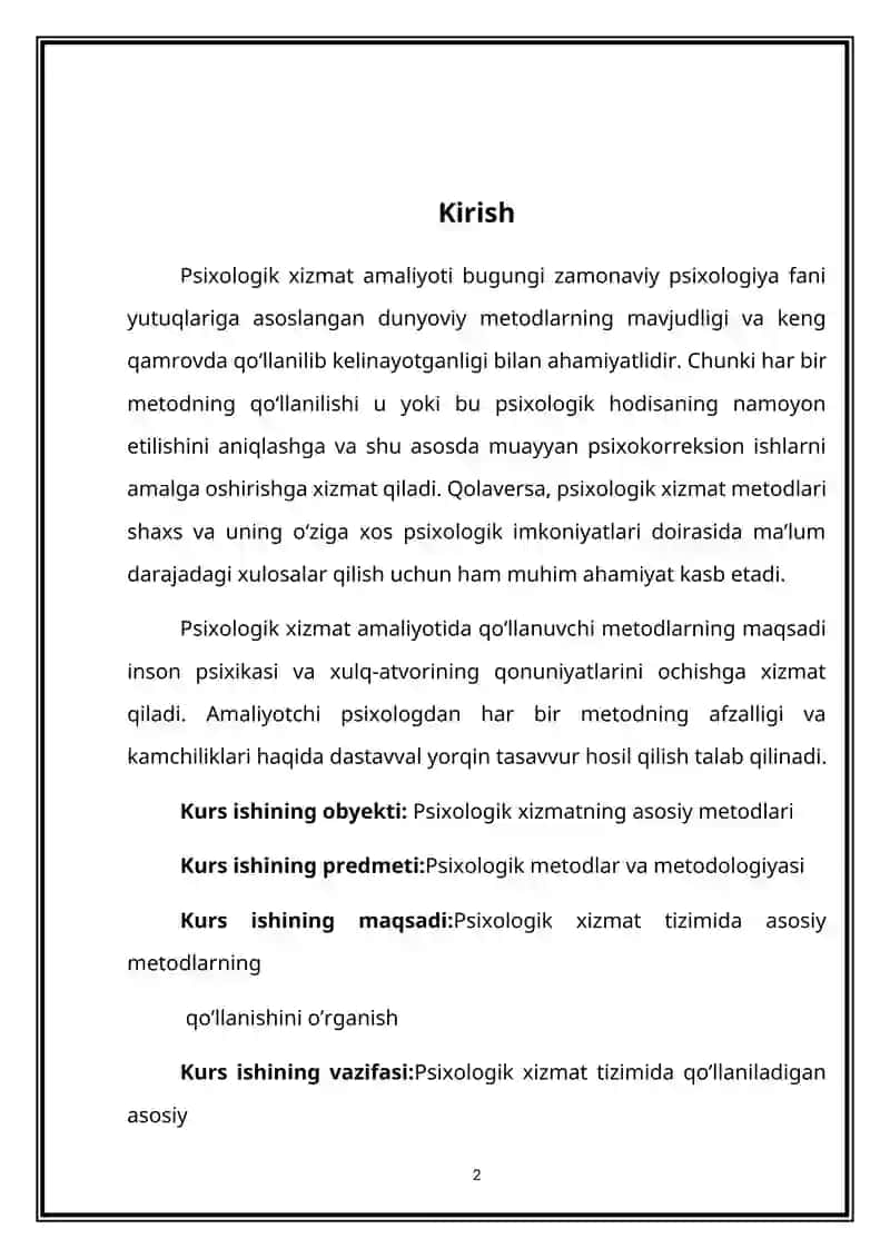 Psixologik xizmat metodlari 2