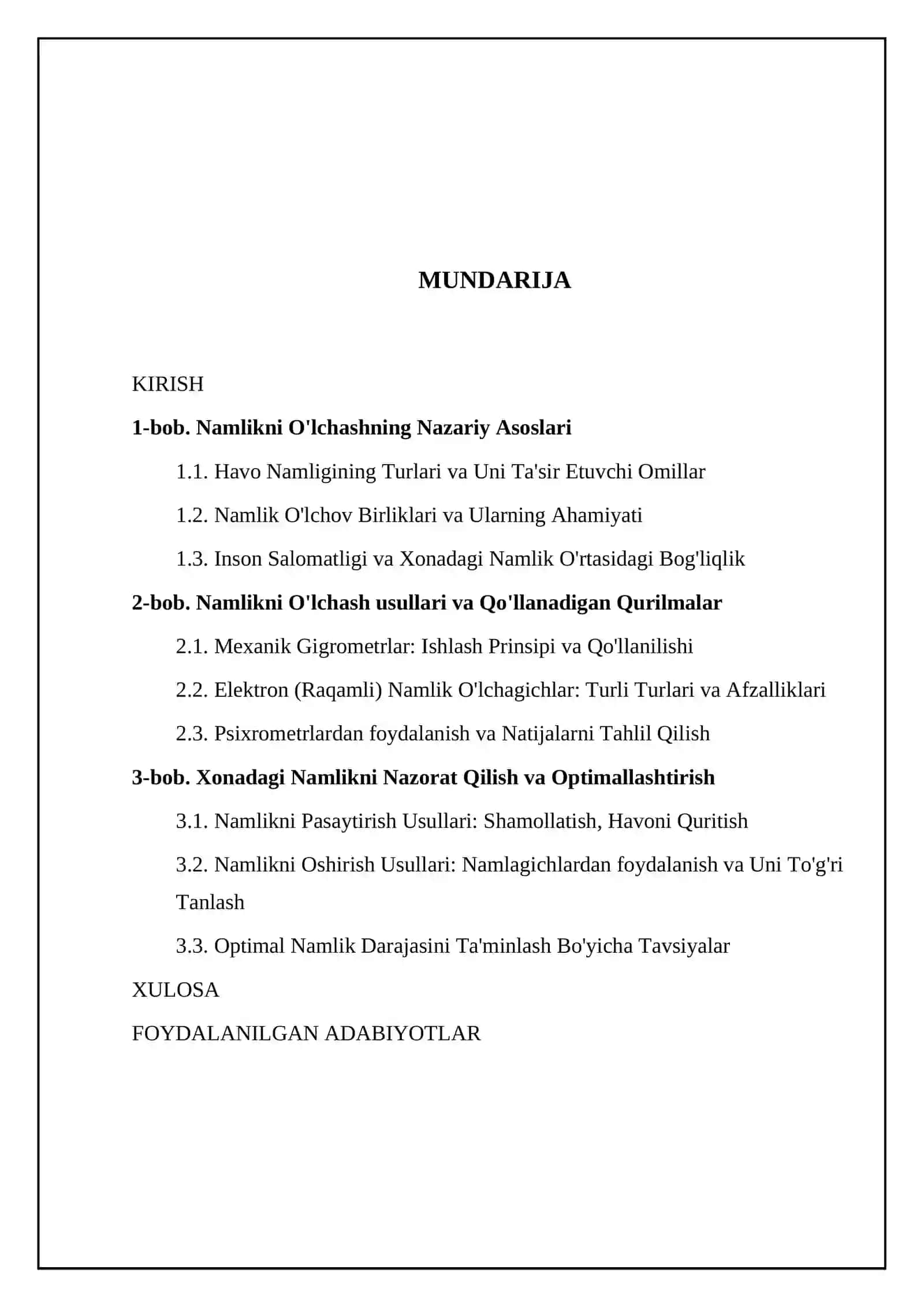 xonaning namligini o’lchash 2