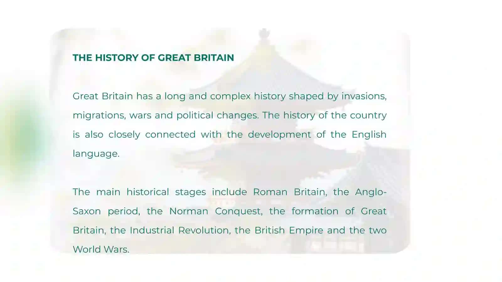 THE HISTORY OF GREAT BRITAIN 2
