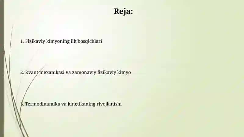 Fizikaviy kimyo fanning rivojlanish tarixi 2