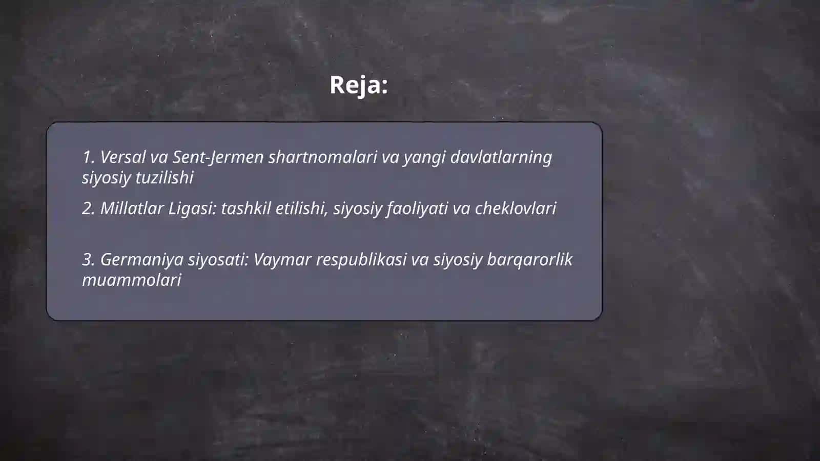 Jahon urishlari oralig'idagi siyosiy hayot 2