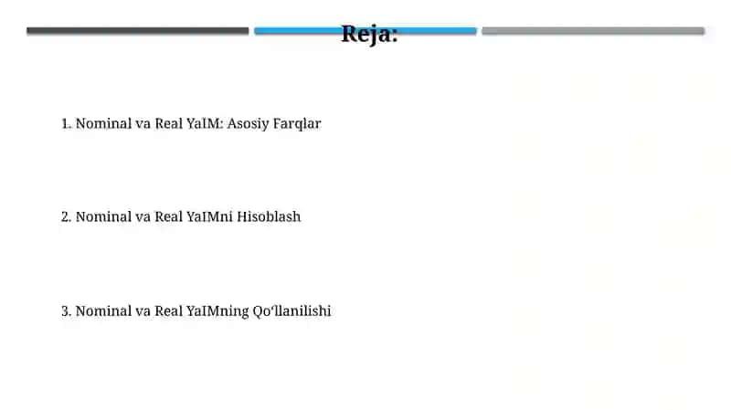 Nominal va Real Yalpi ichki maxsulot 2