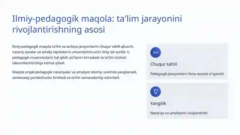 Ilmiy-pedagogik maqola yozish asoslari 2