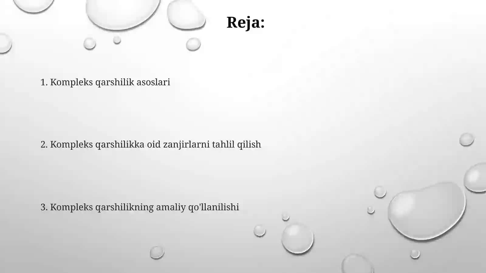 Kompleks qarshilik asoslari 2