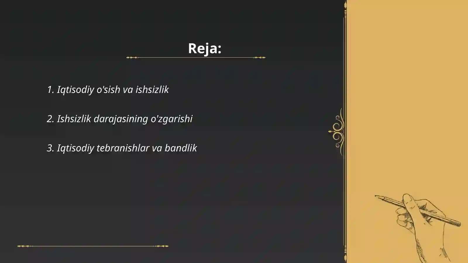 Iqtisodiy tebranishlar. Ishsizlik 2