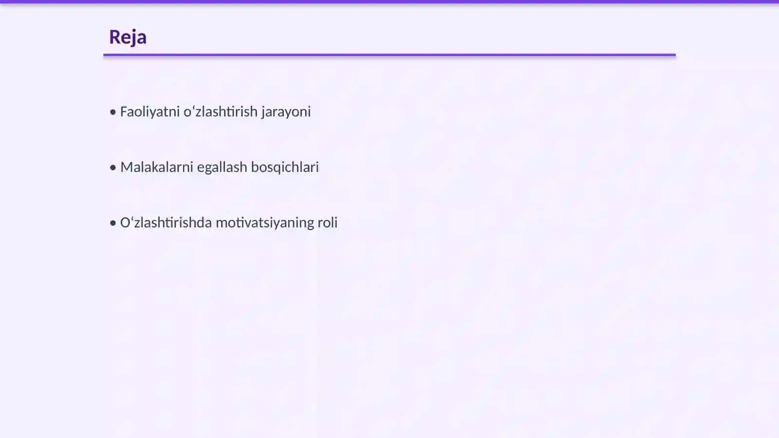 Faoliyatni oʻzlashtirish va malakalarni egallash prinsipilari 2