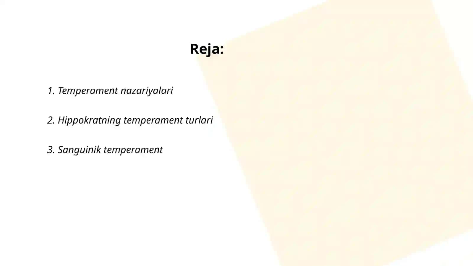 Temperament nazariyalari 2