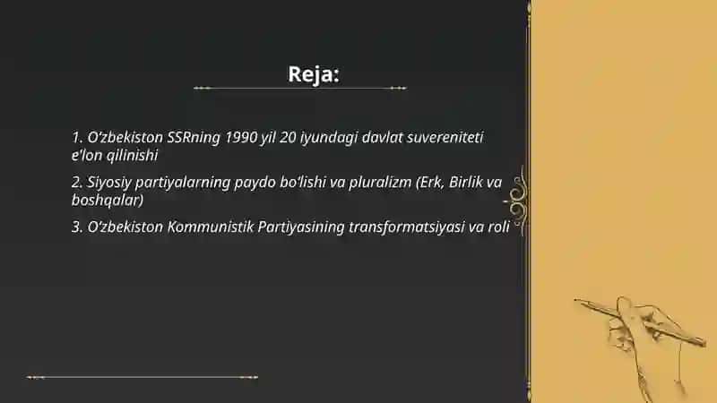 Oʻzbekistondagi ijtimoiy siyosiy jarayonlar 2