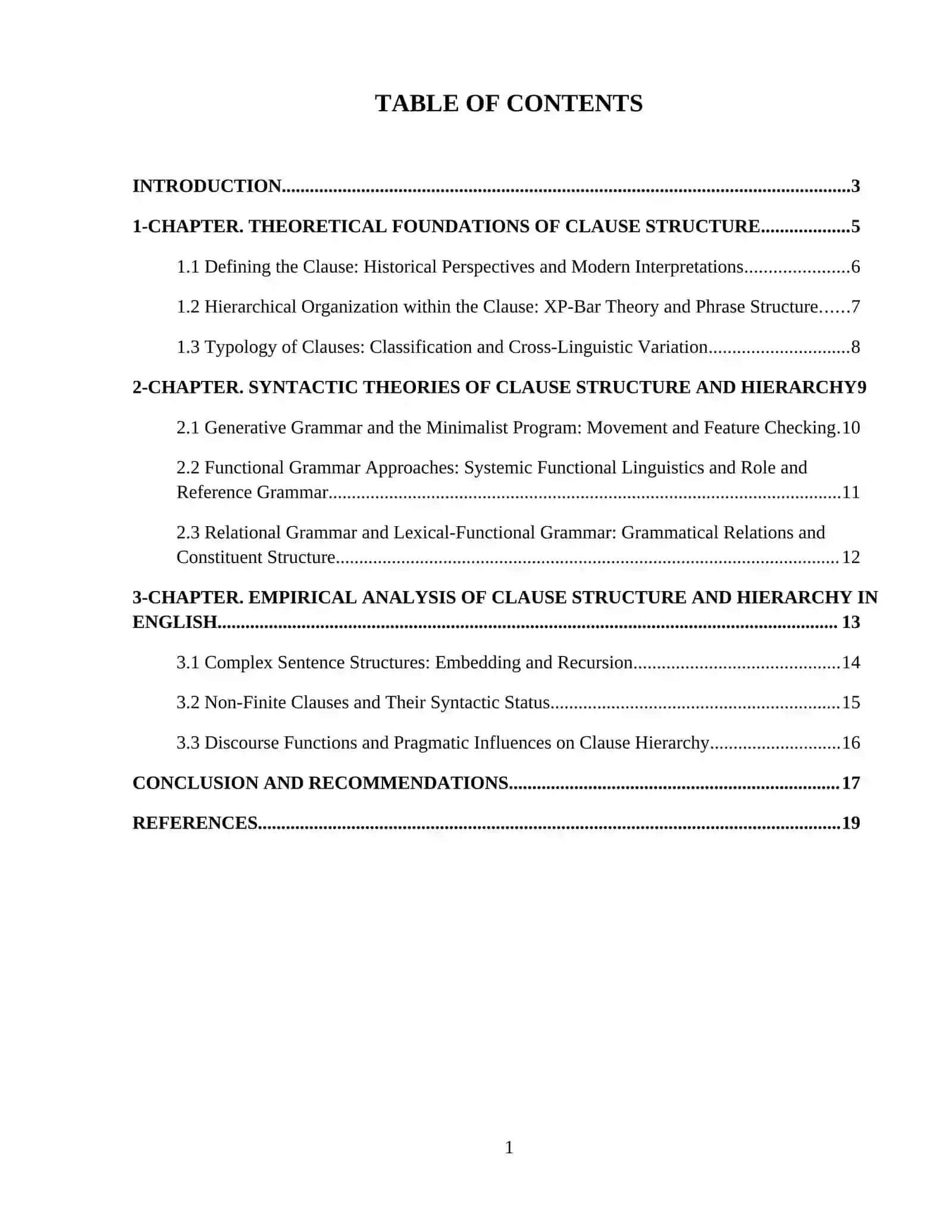 Clause Structure and Hierarchy 2