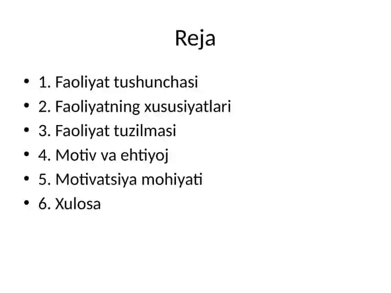 Faoliyat va uning tuzilmasi 2