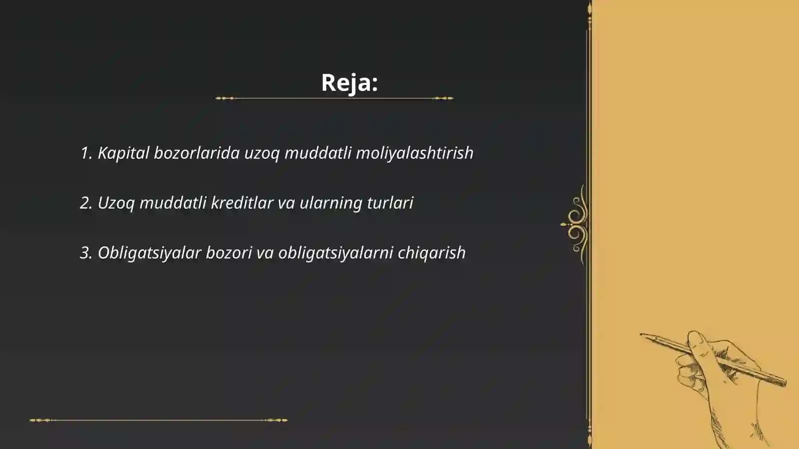 Biznesni uzoq muddatli moliyalashtirish 2