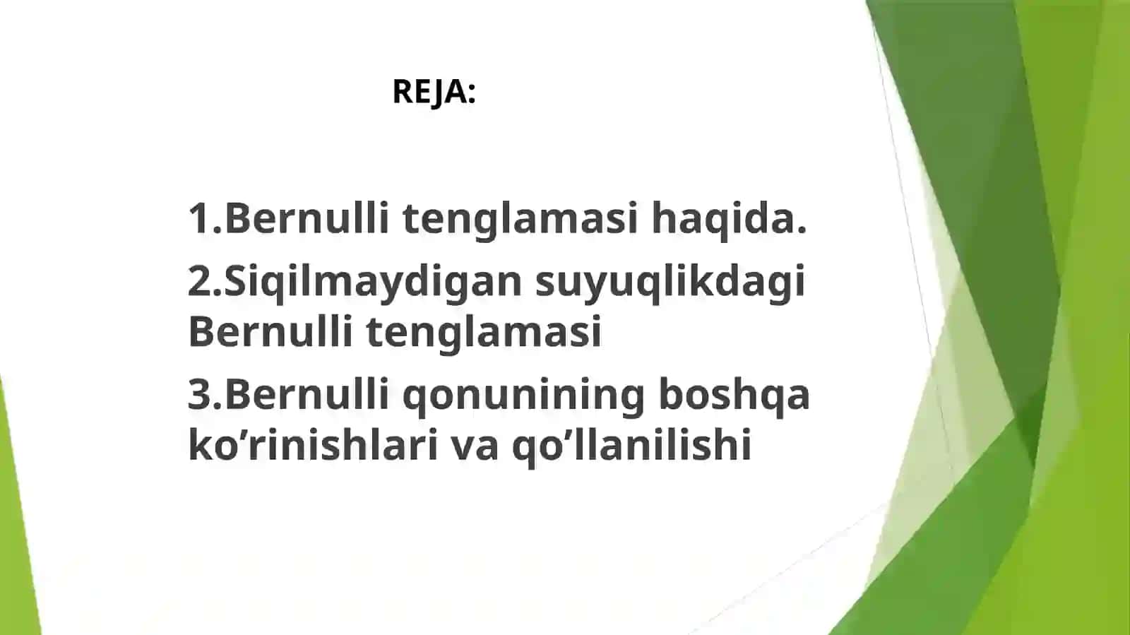 Bernullitenglamasi 2