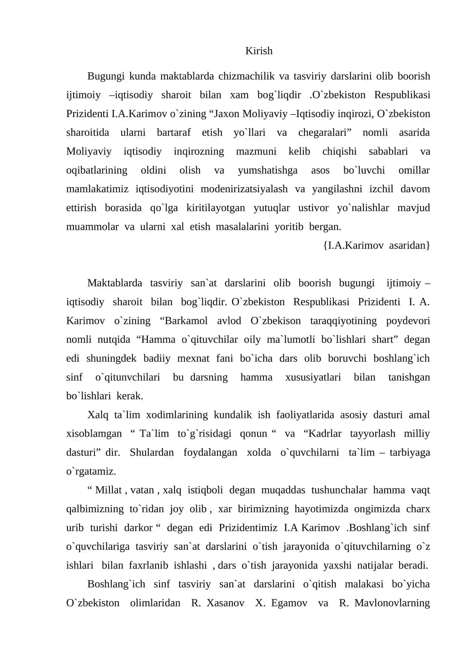 Tasviriy san'at darslari 2