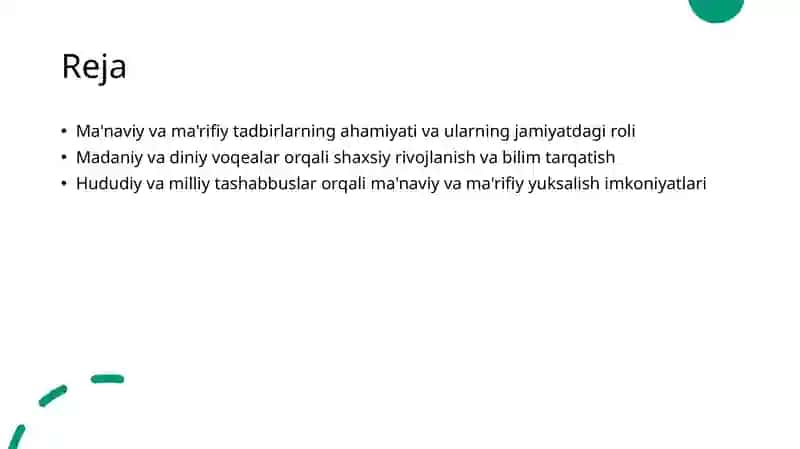 Ma'naviy va ma'rifiy tadbirlar 2