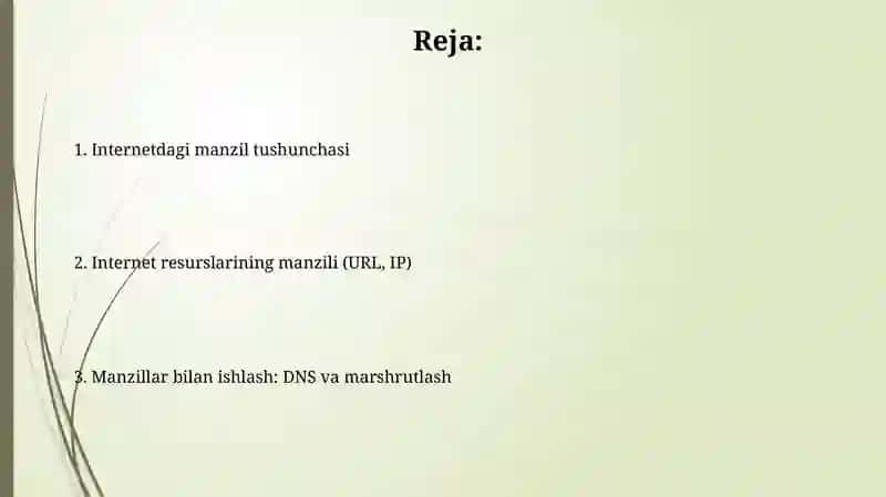 Internetda manzil tushunchasi va internit resurslari manzili 2