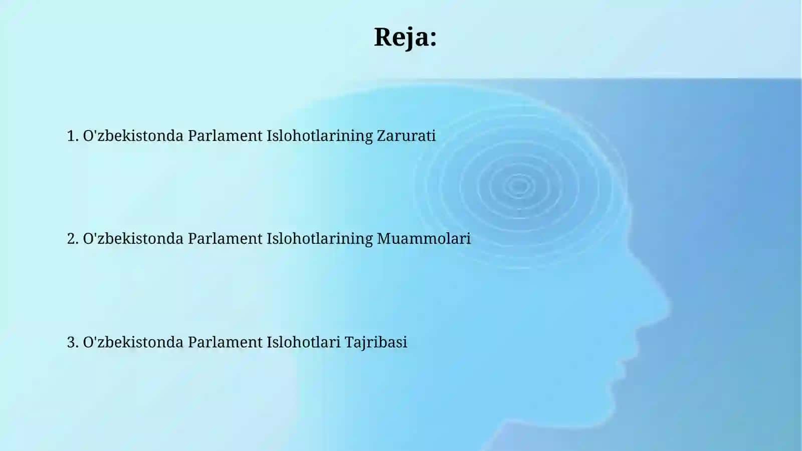 Parlament Islohotlari va Ularning Tajribasi 2