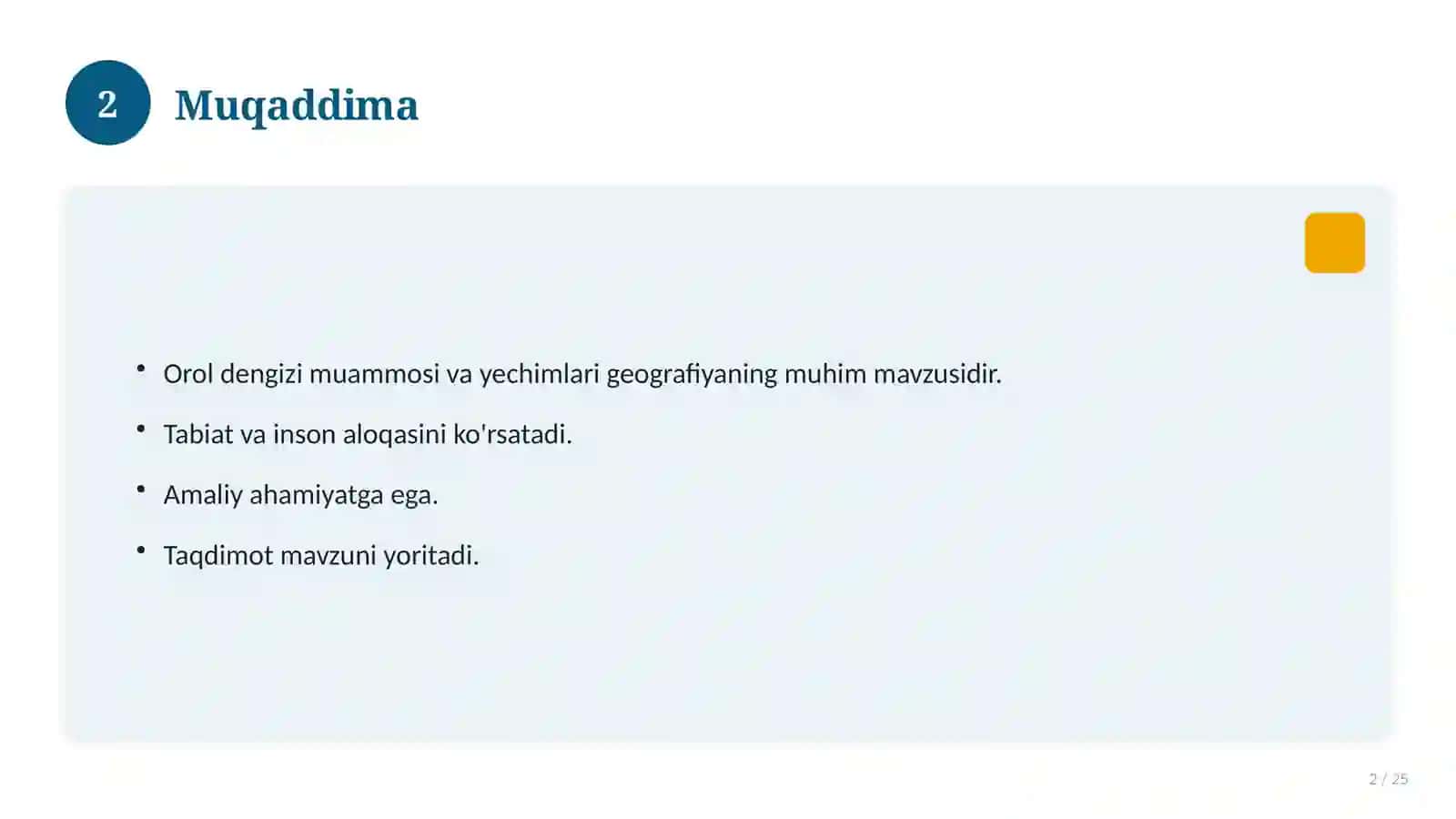 Orol dengizi muammosi va yechimlari 2