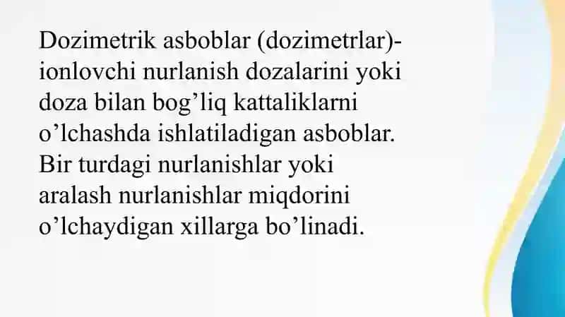 Shaxsiy dozimetrlarning tuzilishi va ishlash prinsipini o’rganish 2