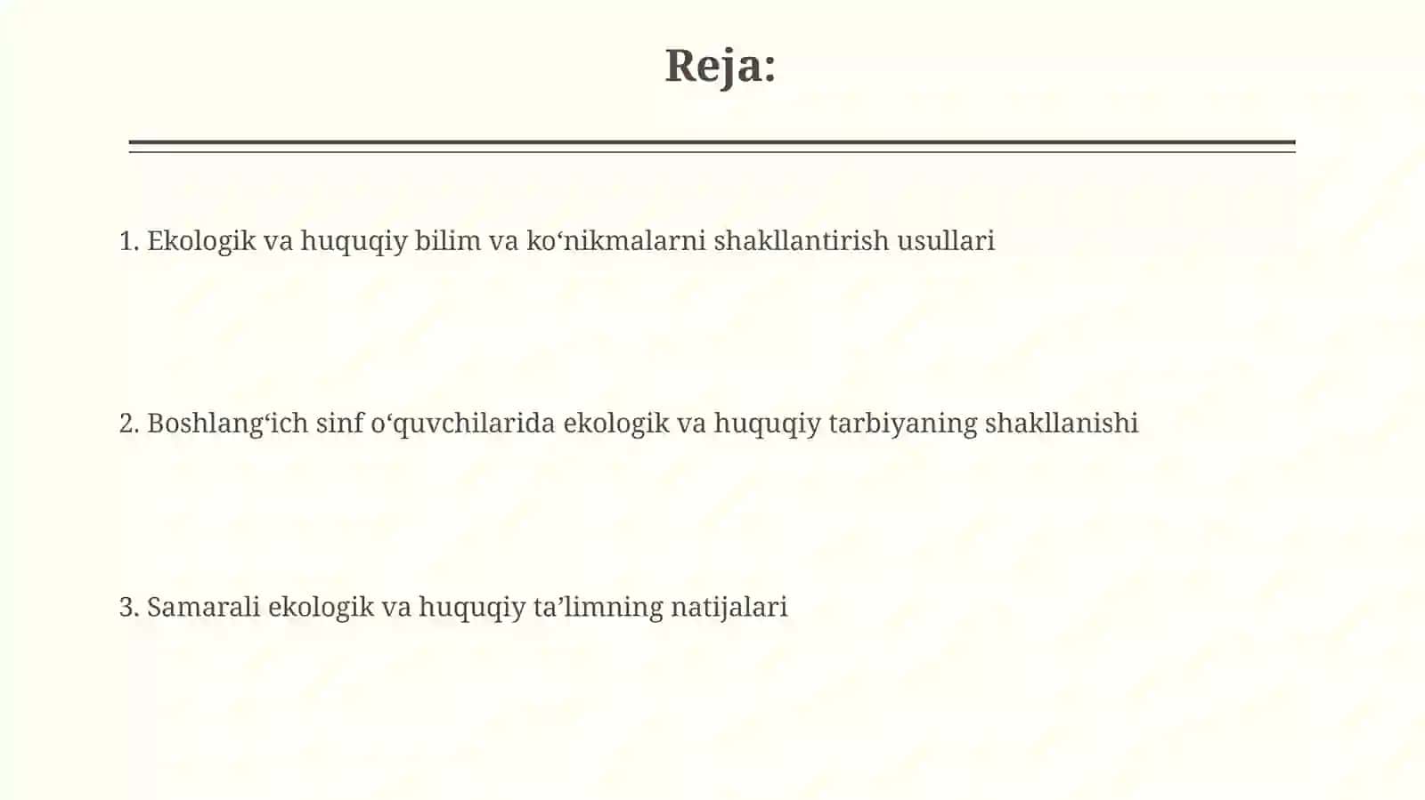 Ekologik va huquqiy tarbiya 2