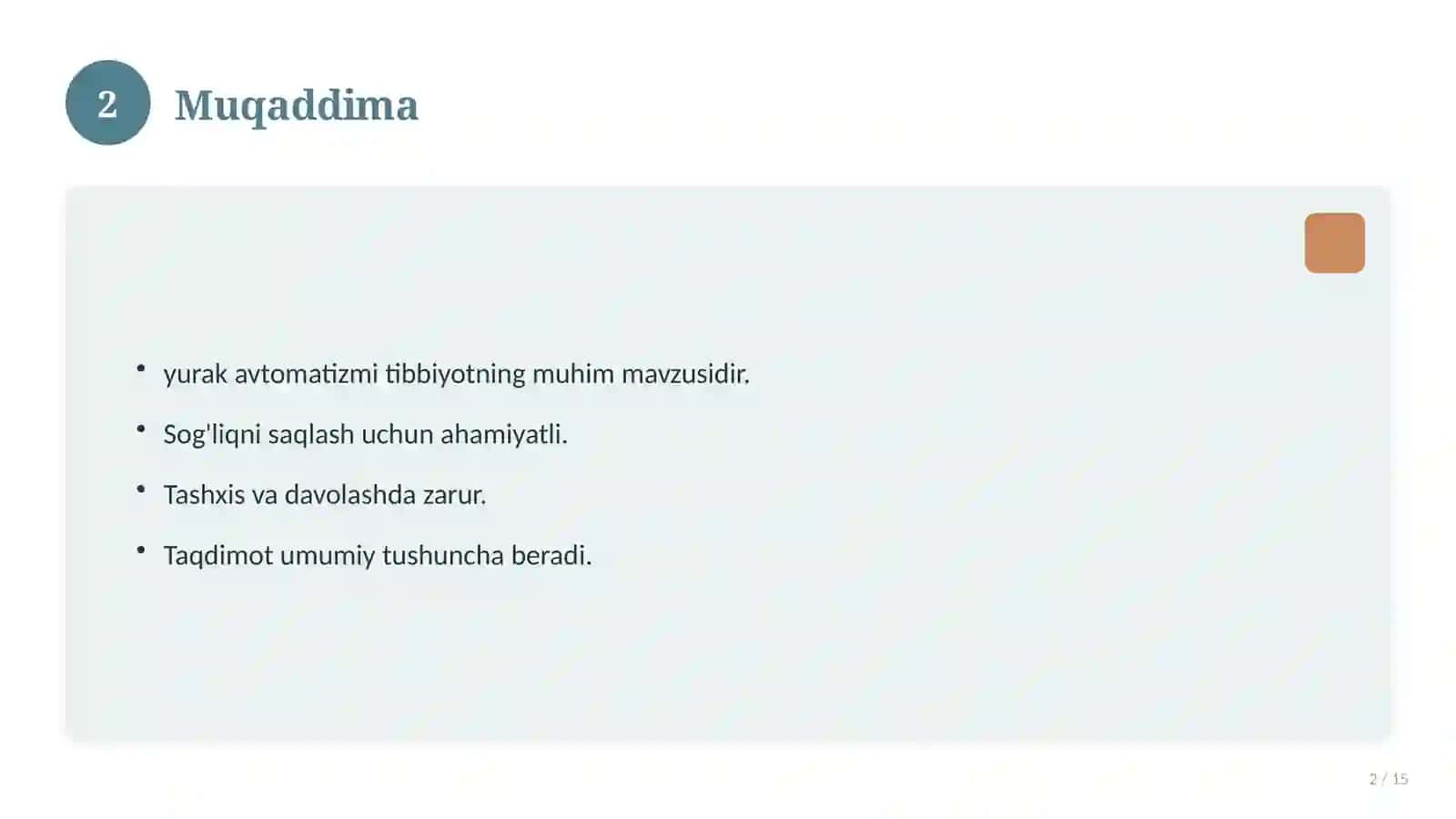 Yurak avtomatizmi buzilishi 2