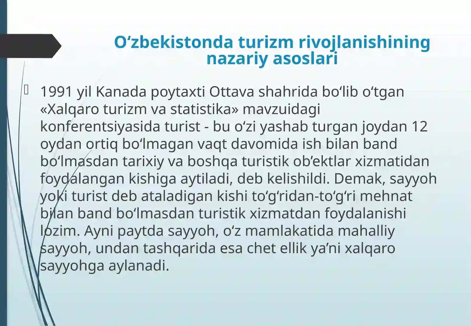 Xalqaro turizm va statistika 2