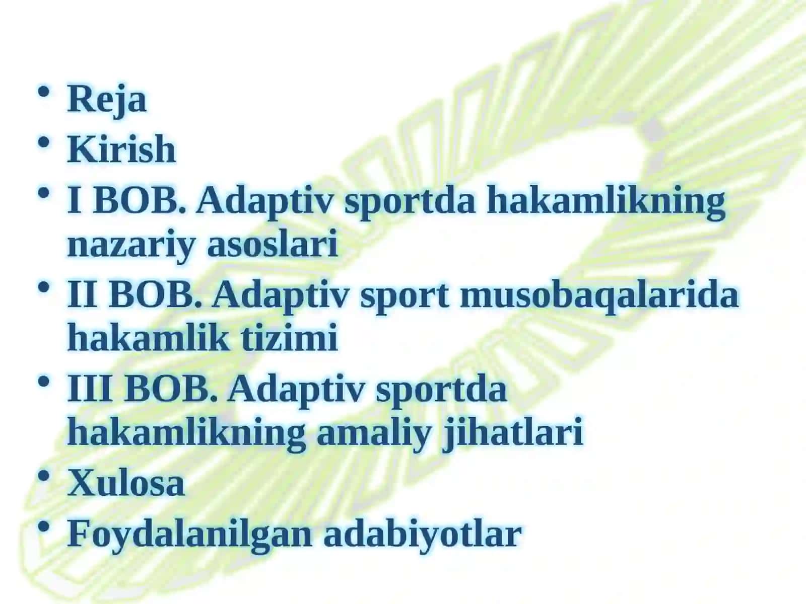 Adaptiv Sport Musobaqalarida Hakamlik Qilish 2