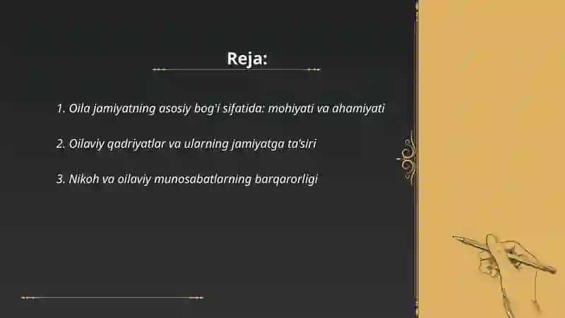 Oyla jamiyatning asasiy bog'ini 2