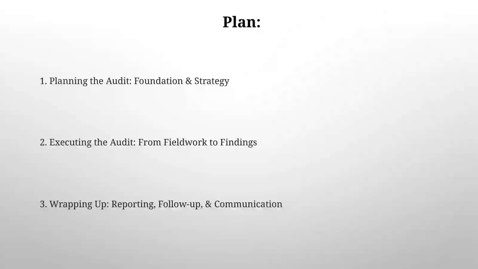Steps in planning an internal audit engagement 2