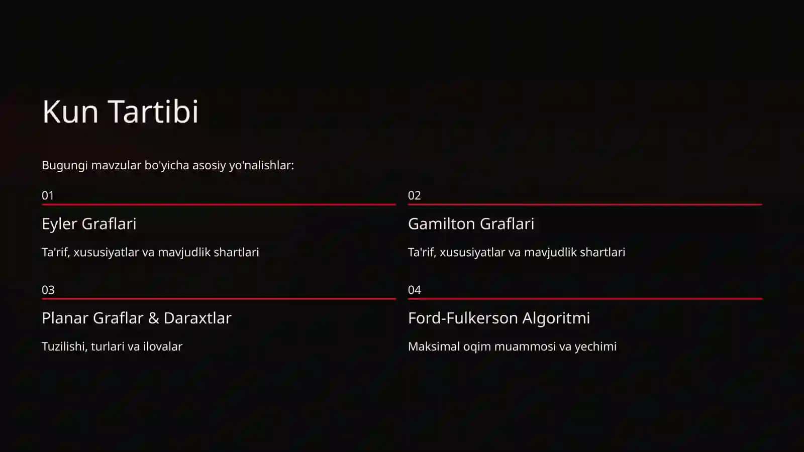 Eyler va Gamilton Graflari 2