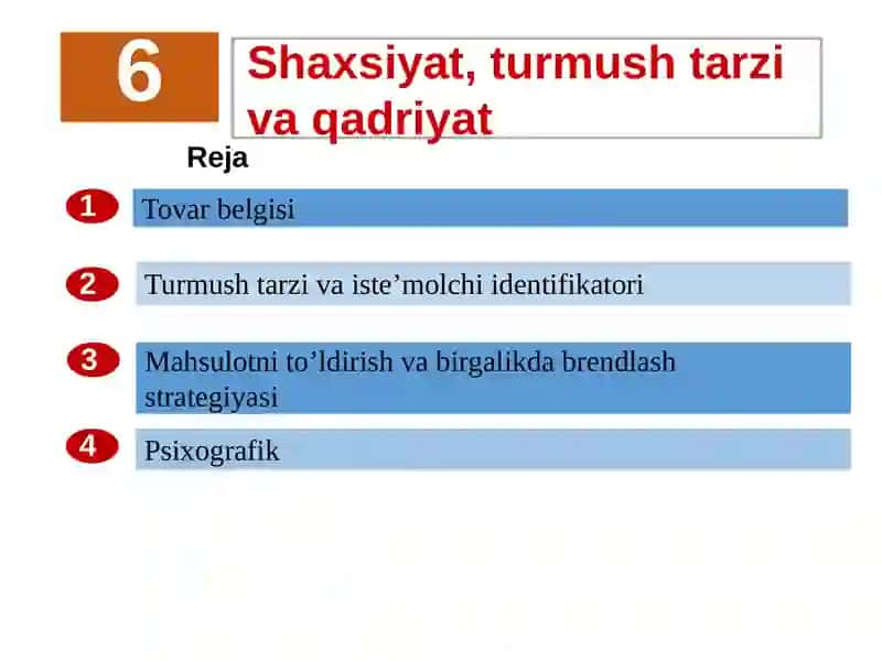 Shaxsiyat, turmushtar zivaqadriyat 2