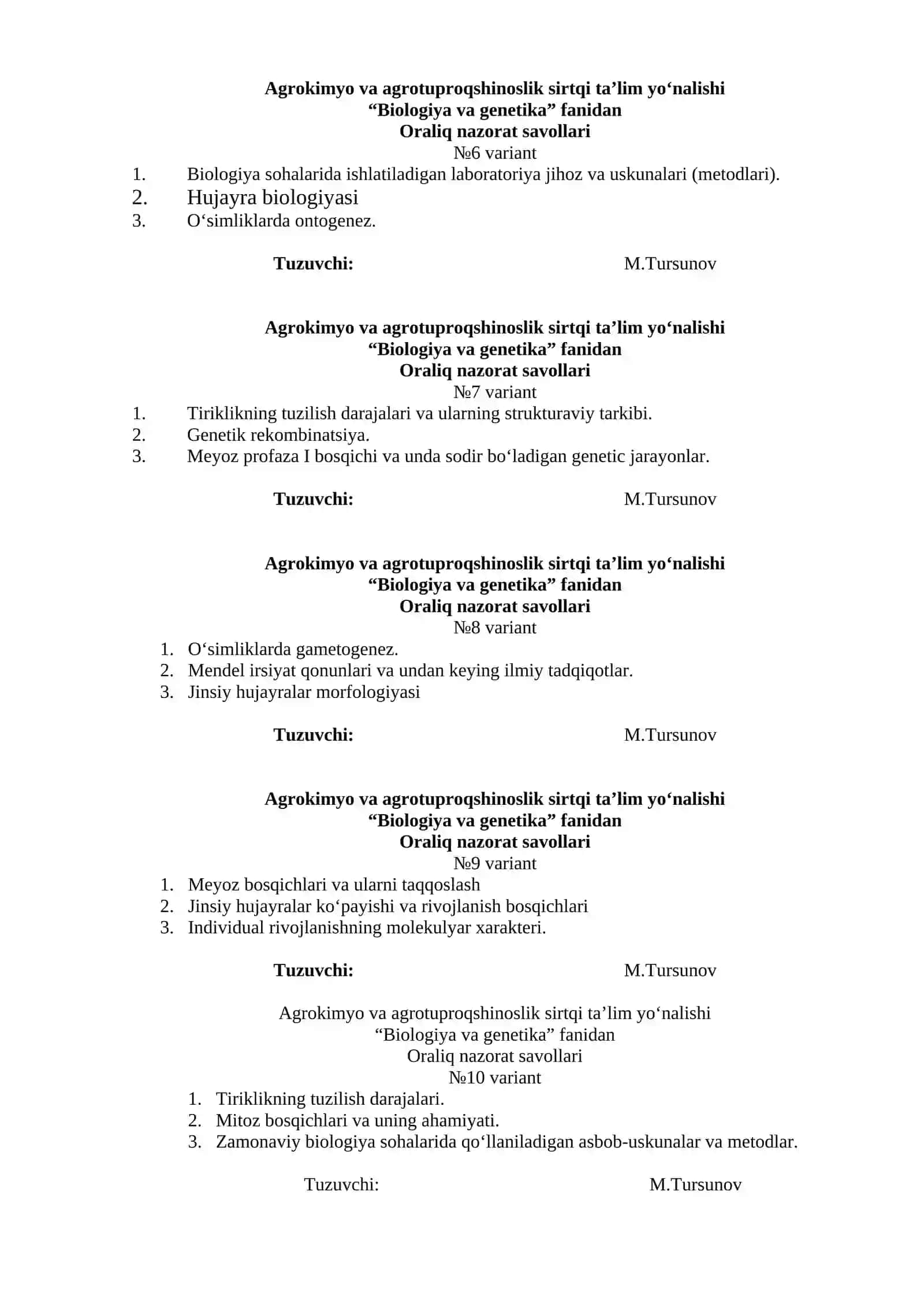 Oraliq nazorat savollari 2