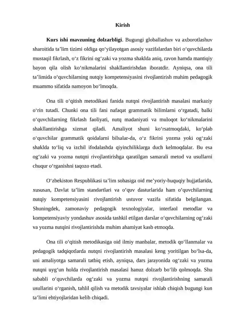 Og‘zaki va yozma nutqni rivojlantirish 2