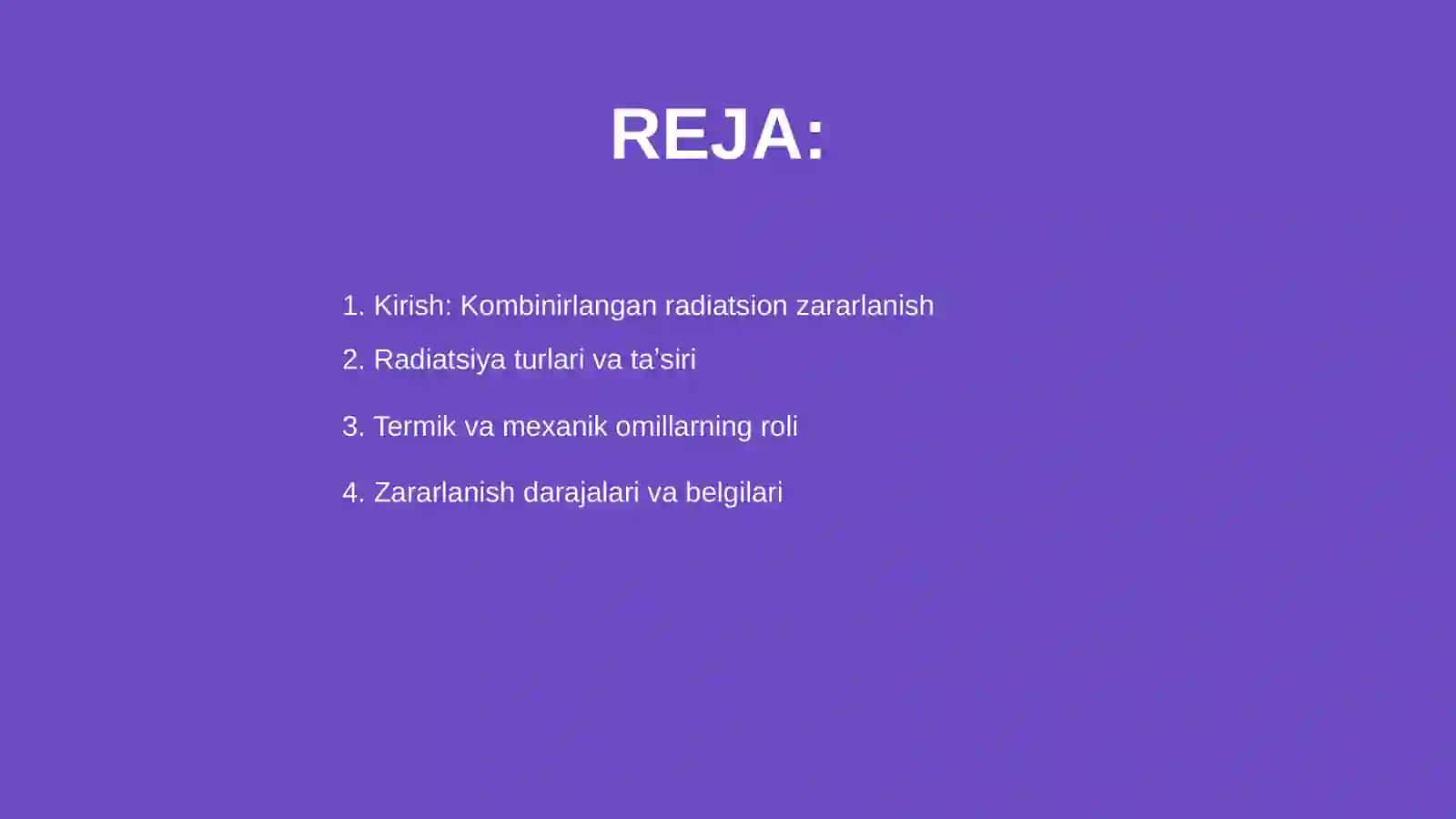Kombinirlangan radiatsion zararlanish 2