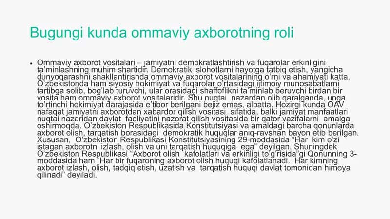 Ommaviy axborotning roli 2