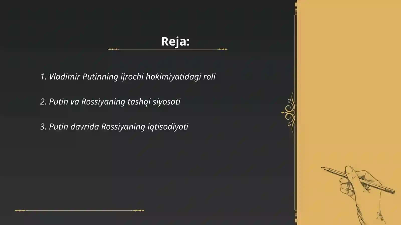 Vladimir Putinning ijrochi hokimiyatidagi roli 2