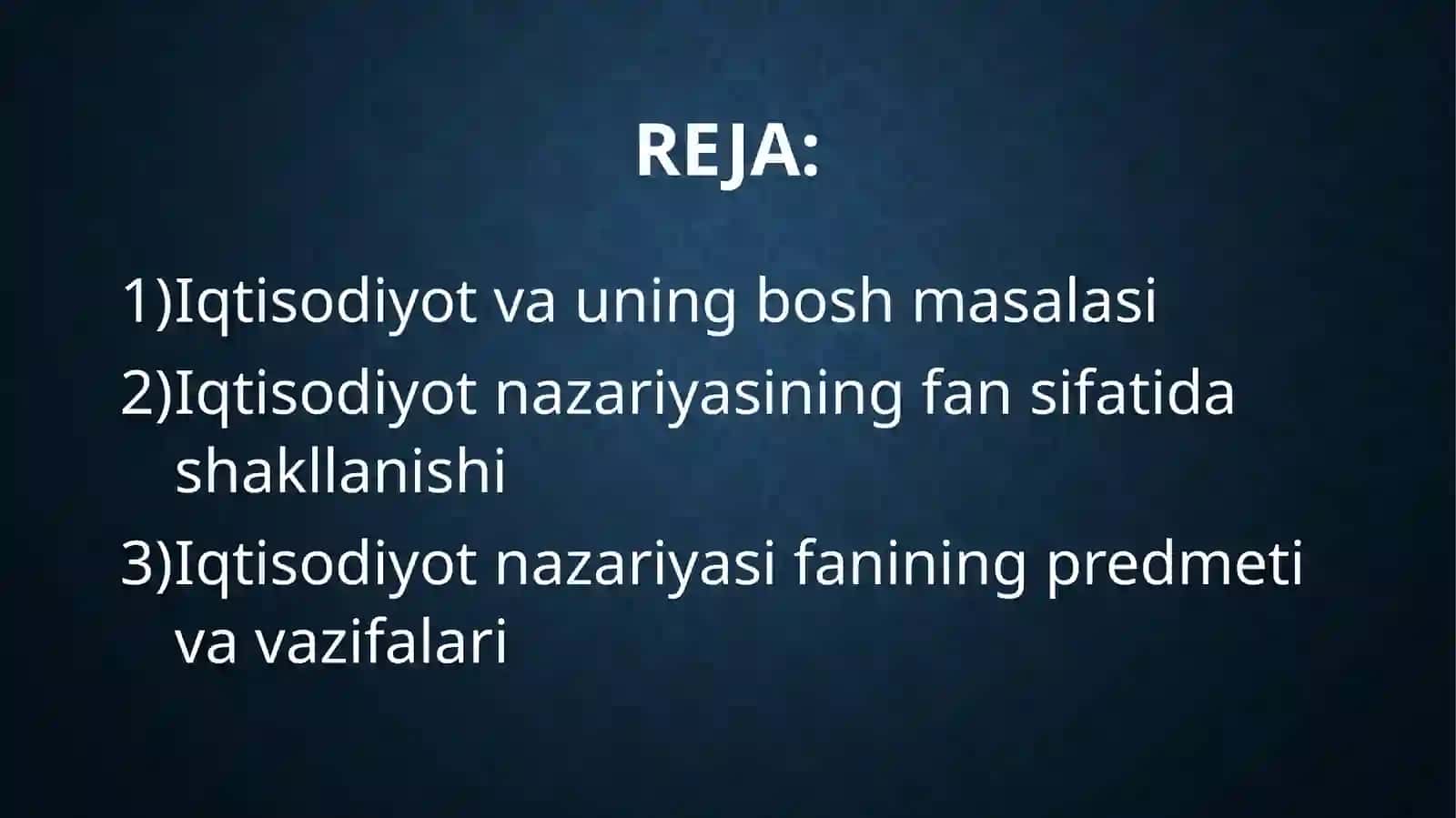 Iqtisodiyotga kirish 2