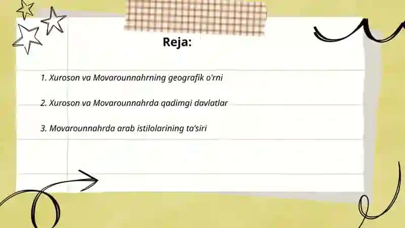 Xuroson va Movarounnahr 2