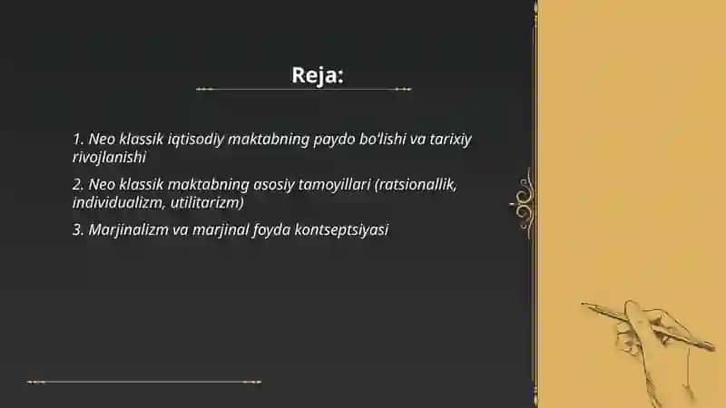 Neo klassik iqtisodiy maktab 2
