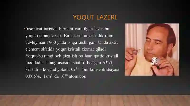Yoqutlazerining ishlash prinsi 2