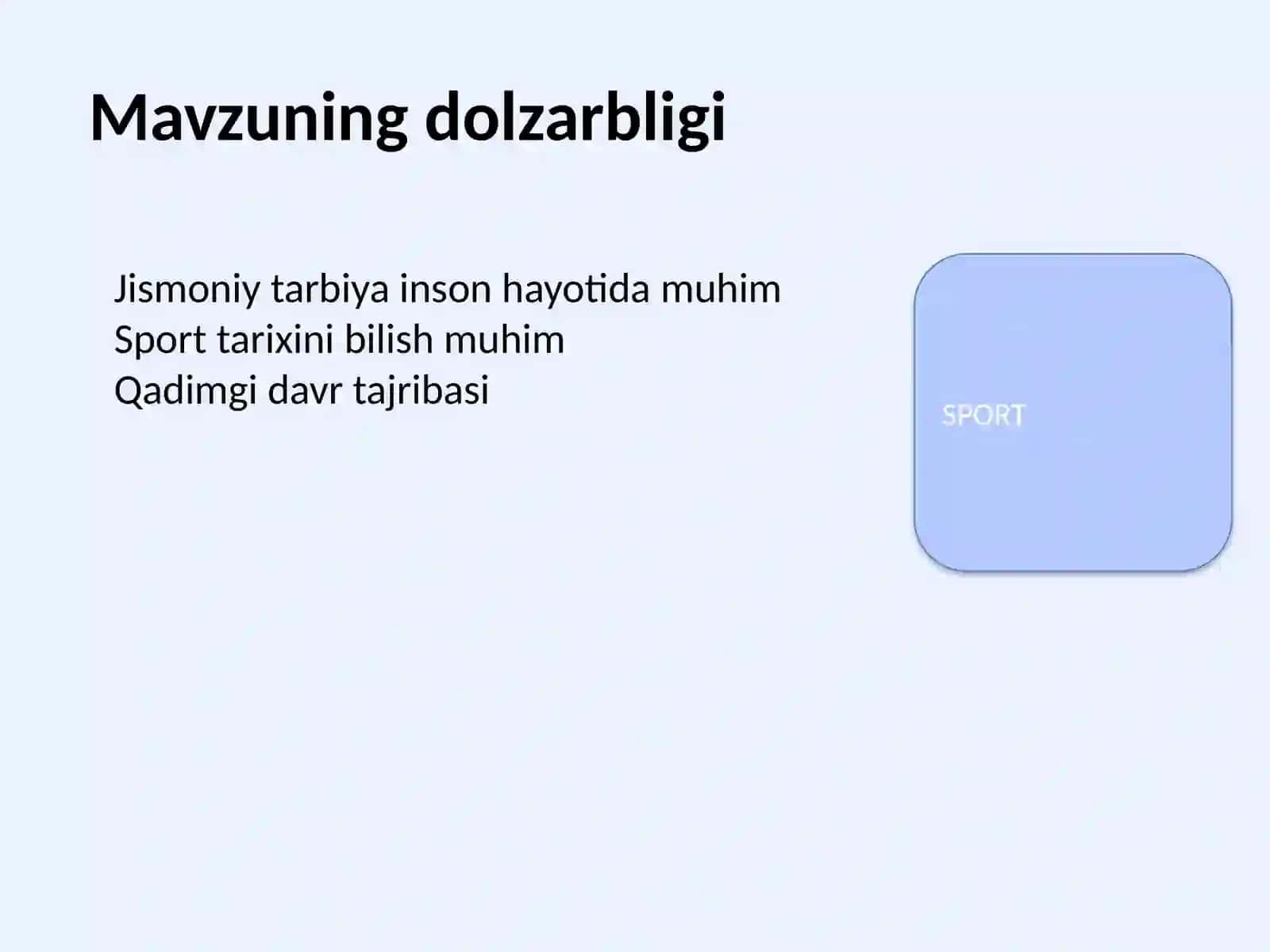 Jismoniy tarbiya va sport tarixi 2