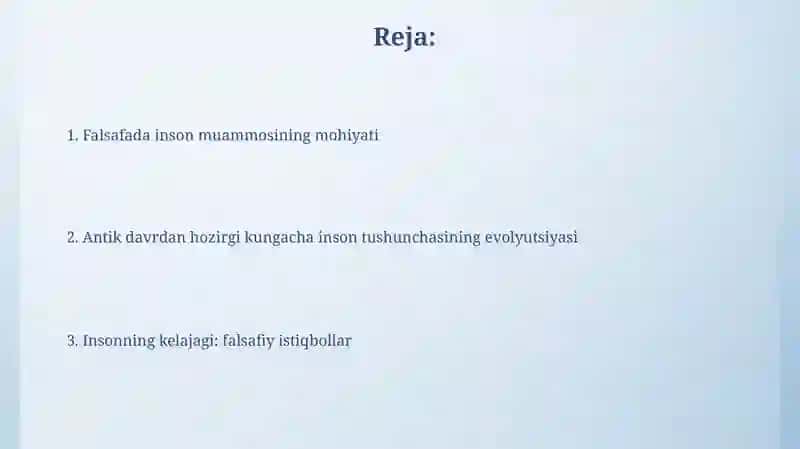 Falsafada inson muommosi 2